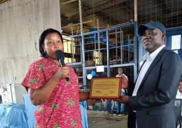 The presentation of the certificate to the MD was done by the HR